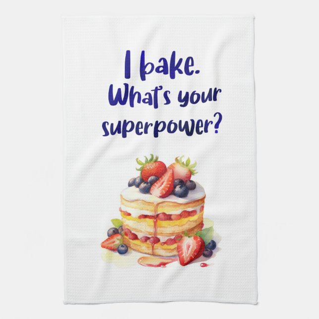 Sweet cake design tea towel (Vertical)