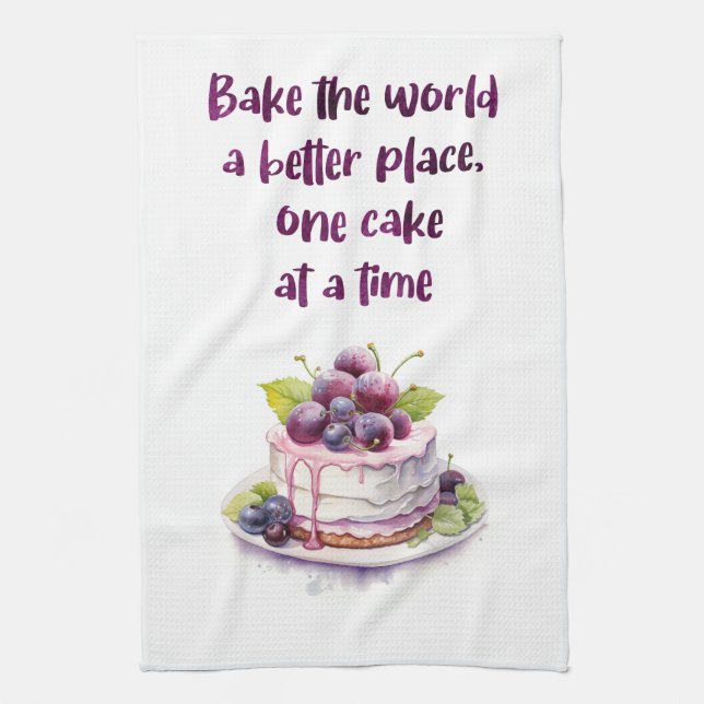 Sweet cake design tea towel (Vertical)