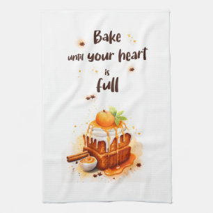 Sweet cake design tea towel