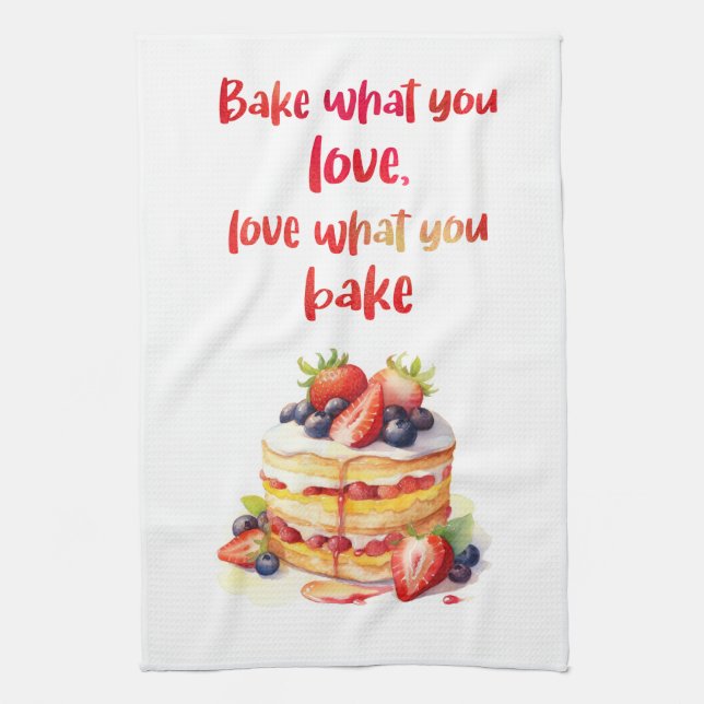 Sweet cake design tea towel (Vertical)