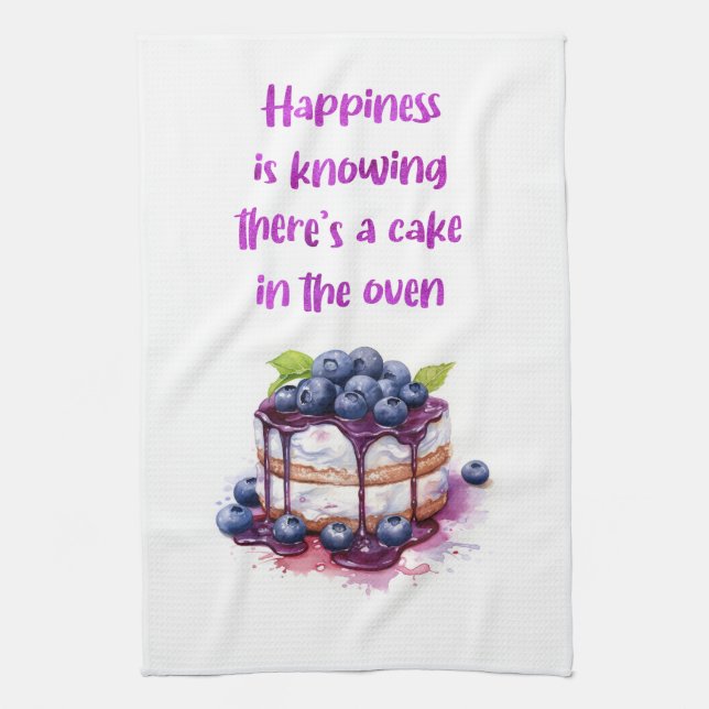 Sweet cake design tea towel (Vertical)