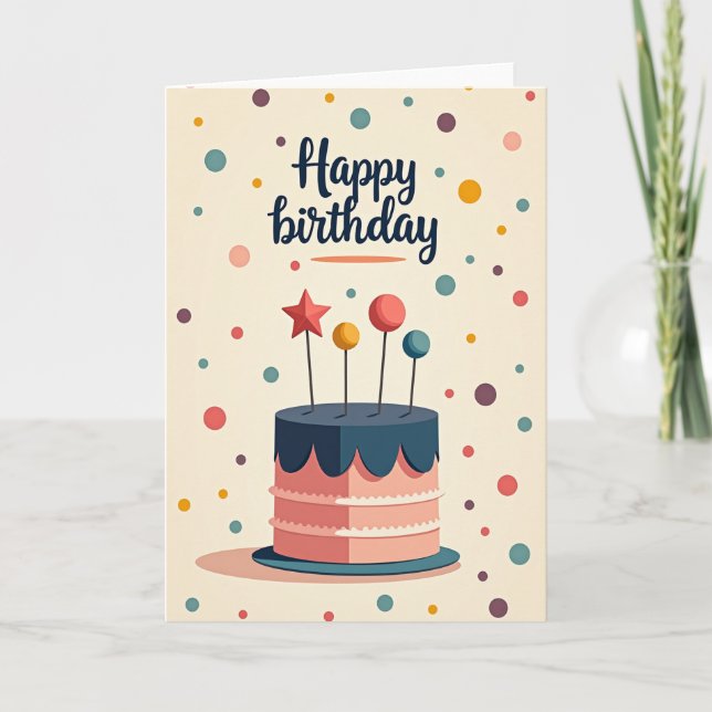 Sweet Cake Illustration Card (Front)