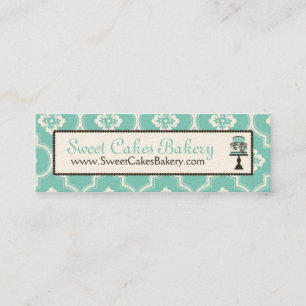 Sweet Cake Skinny Business Card Turq CR