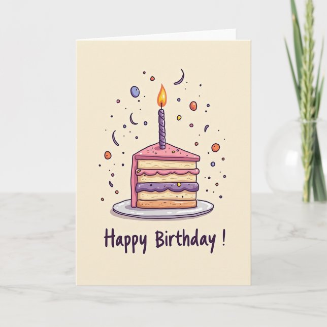Sweet Cake Slice Card (Front)