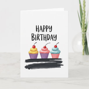Sweet Cake Trio Birthday Card