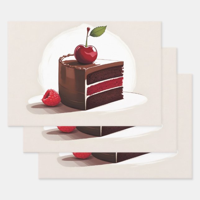 Sweet Cake Wrapping Paper Sheet (Set)