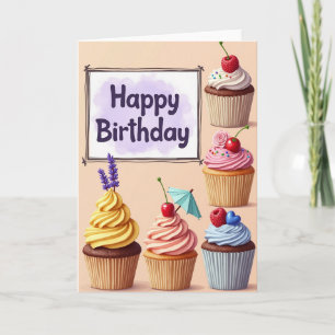 Sweet Cakes Birthday Card