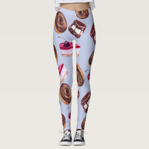 Sweet Cakes: Watercolor Seamless Food Leggings