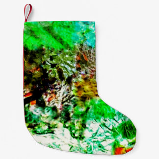 Sweet calming abstract christmas stocking, small christmas stocking