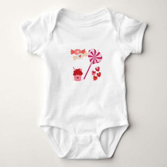  Sweet Candies Delight Baby Bodysuit (Front)