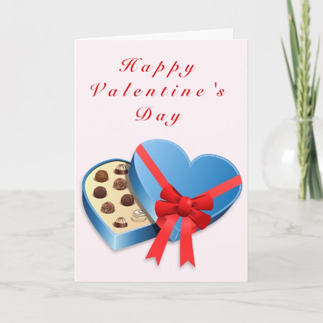 Sweet Candies Love Heart Valentine's Day Card (Front)
