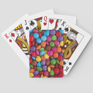 Sweet candies playing cards