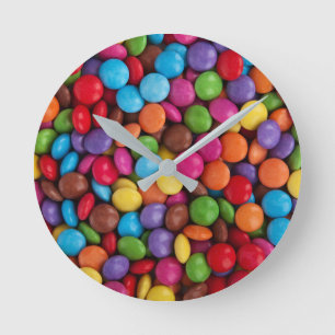 Sweet candies round clock