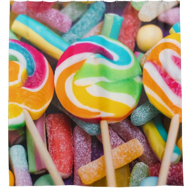 sweet candies shower curtain (Front)