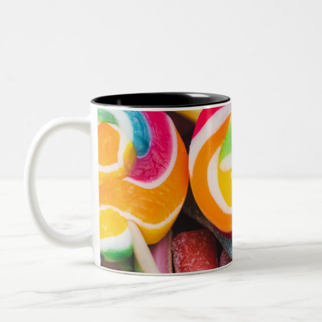 sweet candies Two-Tone coffee mug (Left)