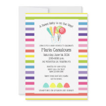 Sweet Candy Baby Shower Invitation 