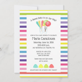 Sweet Candy Baby Shower Invitation