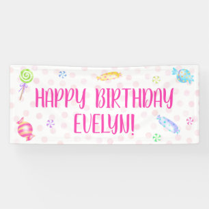 Sweet Candy Birthday Party Banner
