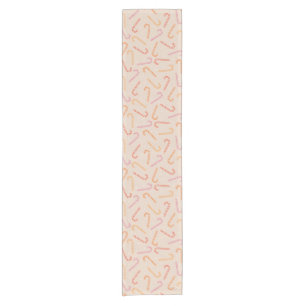 Sweet candy cane pattern short table runner