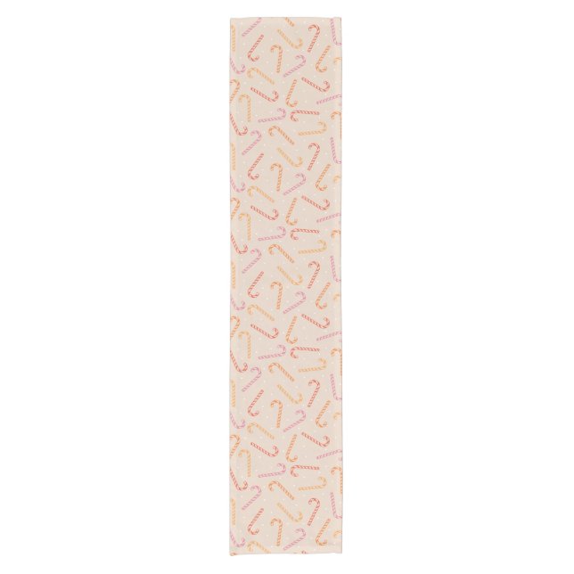Sweet candy cane pattern short table runner (Front)
