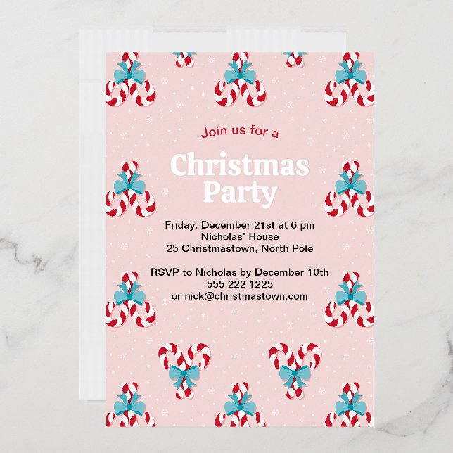 Sweet Candy Canes and Bows Christmas (Envelope)