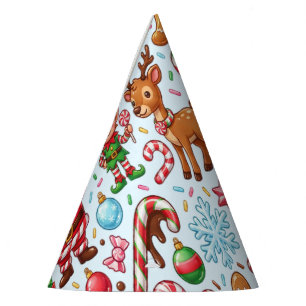 Sweet Candy Christmas Treats Gingerbread Man Party Hat
