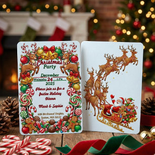 Sweet Candy Christmas Treats  Invitation