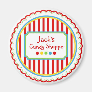 Sweet Candy  Circus Stripes Magnet