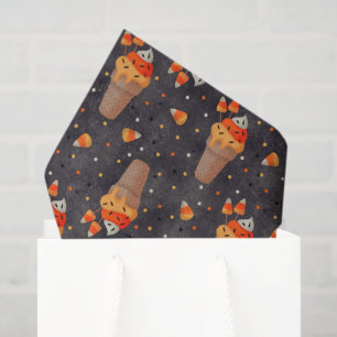 Sweet Candy Corn and Halloween Ice Cream Cones  Tissue Paper