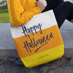 Sweet Candy Corn Happy Halloween Tote Bag