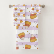 Sweet Candy Corn & Stars Halloween Pattern