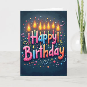 Sweet Candy Letter Birthday Card