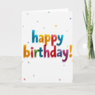 Sweet Candy Letters Birthday Card