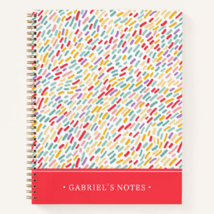 Sweet Candy Sprinkle Pattern   Add Your Name Notebook