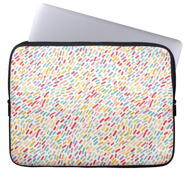 Sweet Candy Sprinkle Pattern Laptop Sleeve (Front)