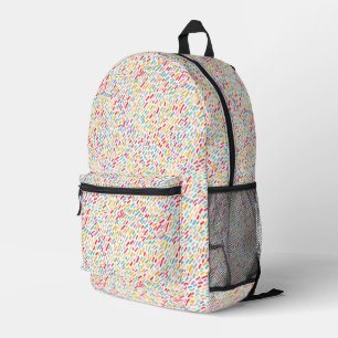 Sweet Candy Sprinkle Pattern Printed Backpack