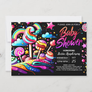 Sweet Candy Wonderland Baby Shower Invitation