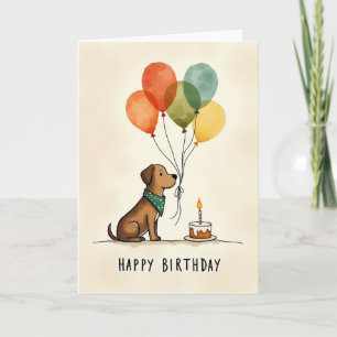 Sweet Canine Birthday Scene Card