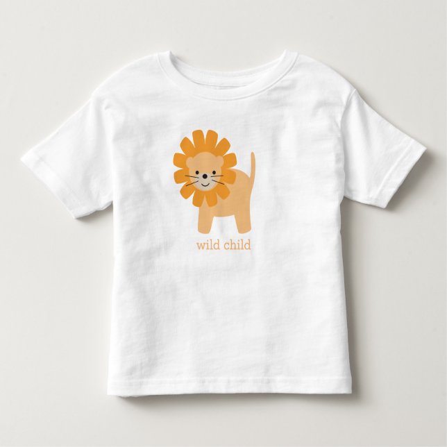 Sweet Cartoon Lion Toddler T-Shirt (Front)