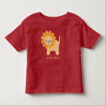 Sweet Cartoon Lion Toddler T-Shirt<br><div class="desc">Art by Cocoa Studio</div>