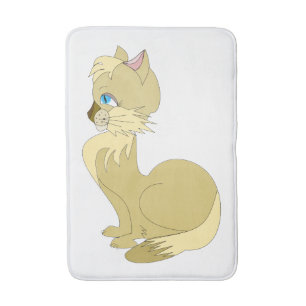 Sweet Cat - Choose / Add Your Colour / Text Bath Mat