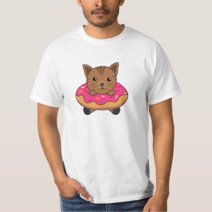 Sweet Cat Funny Animals In Doughnut Funny Cats T-Shirt