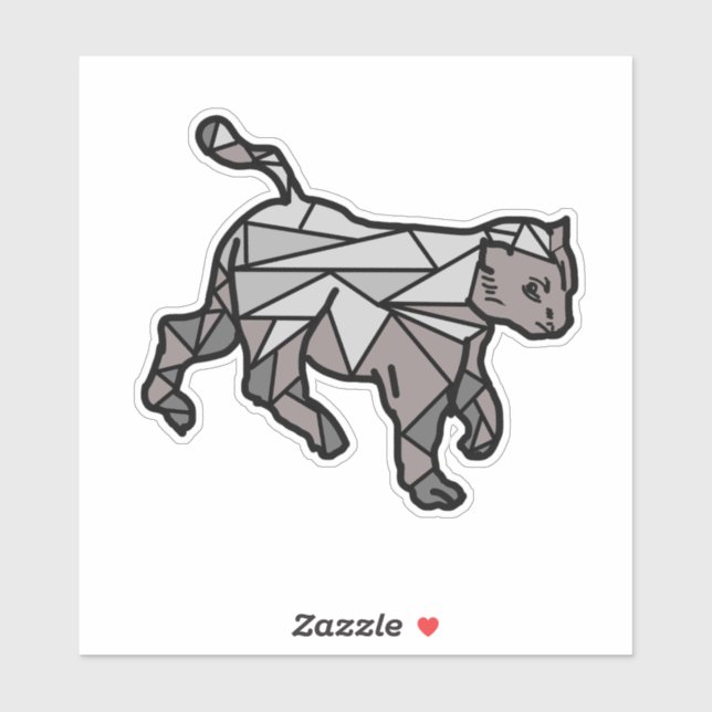 Sweet Cat Geometric Simple Lines White and Black (Sheet)