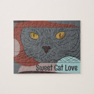 Sweet Cat Love print jigsaw puzzle