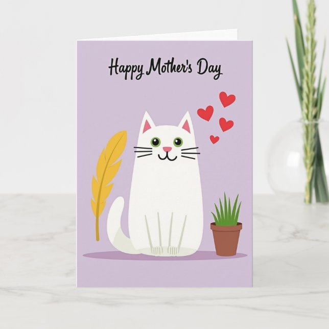 Sweet Cat Mothers Day Card (Front)
