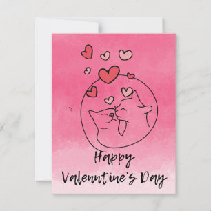 Sweet Cat Valentine’s Day   Holiday Card