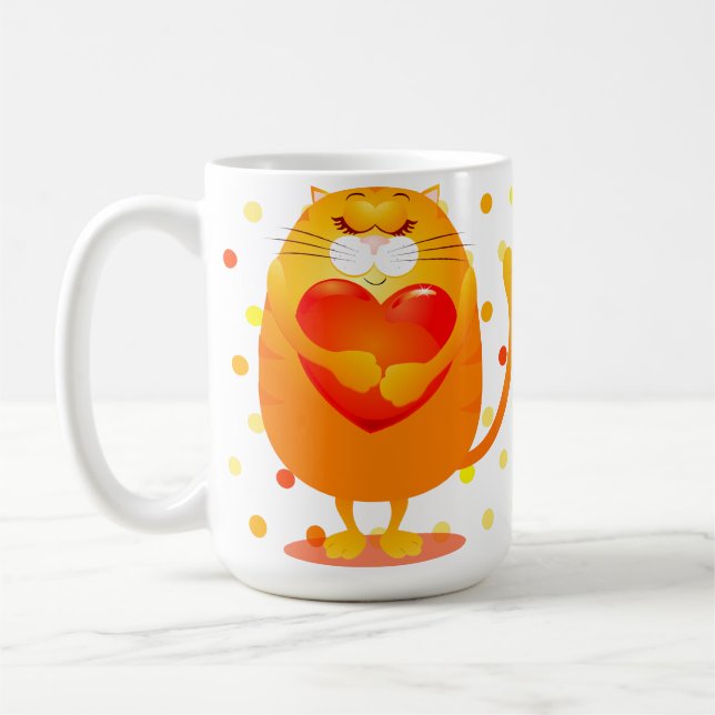 Sweet cats in love, mug (Left)