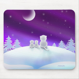 Sweet Cats on Snowhill Holiday Mousepad