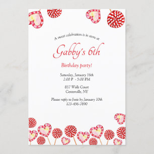 Sweet Celebration Birthday Party Invitation