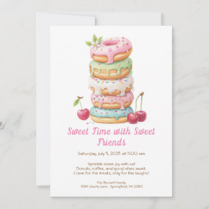 Sweet Celebration Invite – Colorful Donuts Party